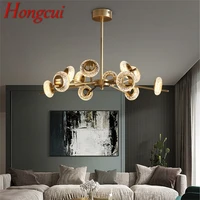 hongcui luxury chandelier brass modern led lighting creative decorative fixtures for home living room dining room bedroom