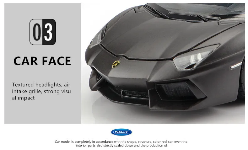 welly 1:24 Lamborghini LP700 car alloy car model simulation car decoration collection gift toy Die casting model boy toy