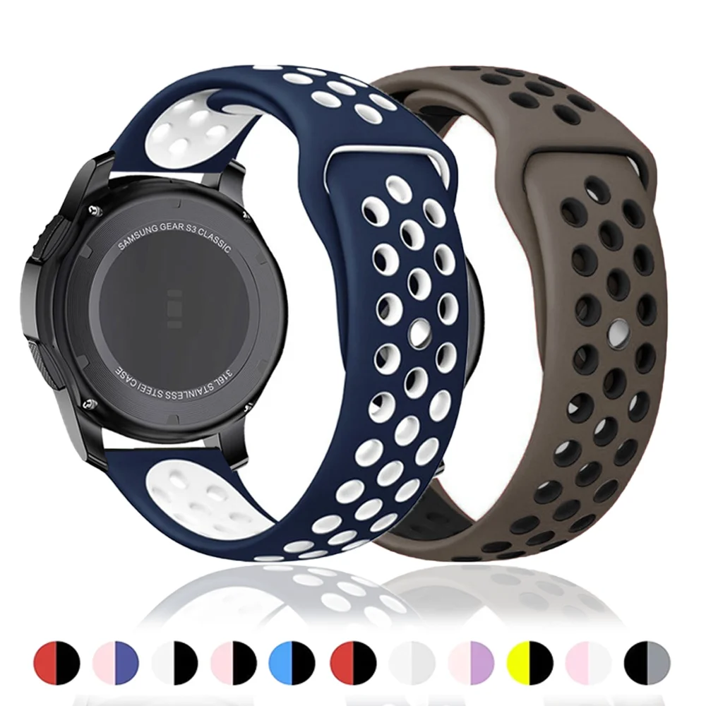 

Ремешок силиконовый для Samsung watch 3 45 мм 41 мм, браслет для Galaxy watch active 2/gear s3 Huawei Watch GT 2/2e/pro, 20 22 мм