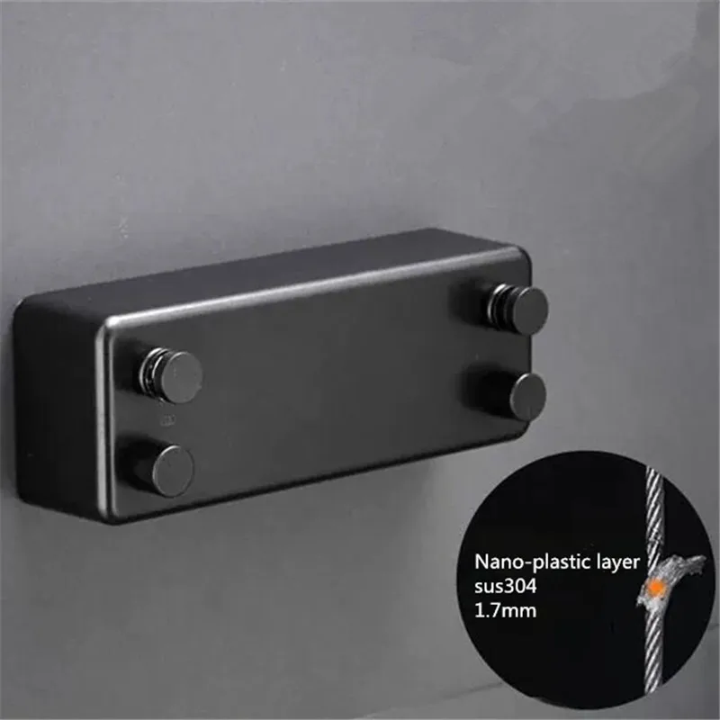 Внутренняя/наружная телескопическая невидимая бельевая линия из нержавеющей