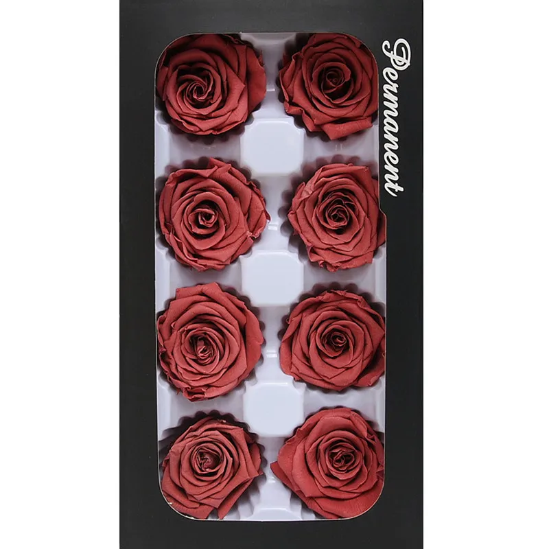 Подарочная коробка из искусственных роз класс А 4-5 см/8 шт. для украшения дома