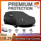 Автомобильный чехол, универсальный чехол для седана со светоотражающей полосой, защита от солнца, пылезащитный, устойчивый к УФ-излучению, царапинам