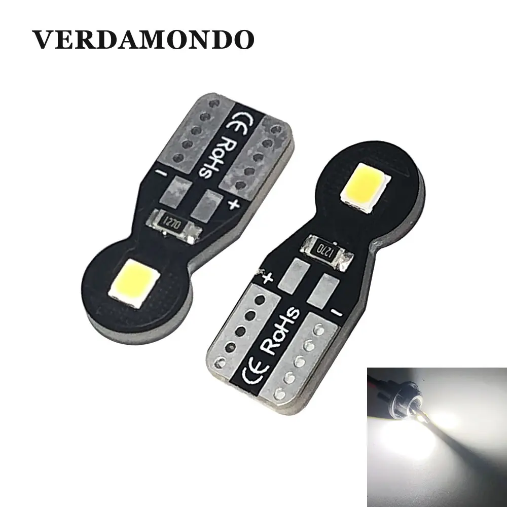 

2 Pcs T10 194 W5W 2835 2SMD 168 Car Led Interior Bulbs Trunk Clearance Light Map Door Dome Signal Lamp 12V DC White