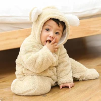 newborn baby romper winter costume baby boys clothes coral fleece warm baby girls clothing animal overall baby rompers jumpsuit