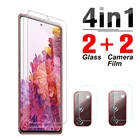 4 в 1, защитная пленка для экрана, закаленное стекло для объектива Samsung Galaxy S20 FE 4G  S20FE, стеклянная Защитная пленка для камеры 6,5 дюйма