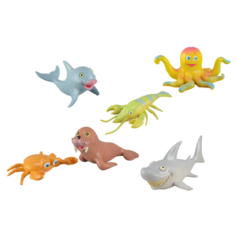 

6pcs Simulation Sea Creatures Realistic Animal Toys Mini Sea Animal Models