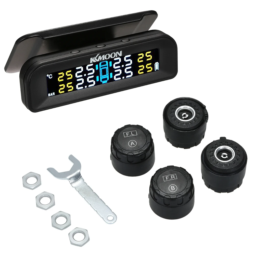 KKmoon Smart Car TPMS система контроля давления в шинах солнечная энергия цифровой ЖК