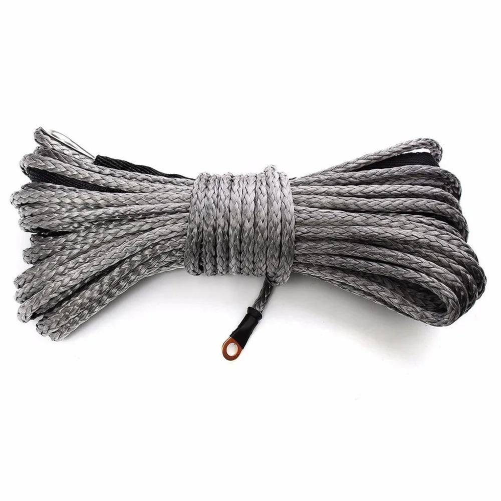 

Synthetic Winch Rope Blue Fastness Winch Cable for Winches ATV UTV SUV Vehicle Truck (15M 6mm)
