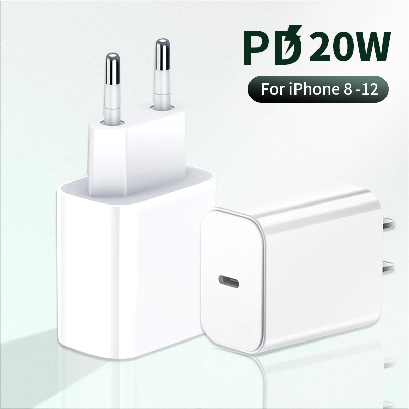 Зарядное устройство PD 20 Вт USB C для iPhone 12 Pro Max 11 Mini XR XS X 8 Plus адаптер зарядного