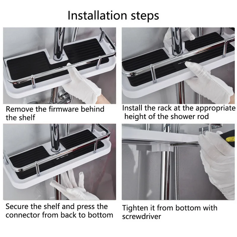 Полка органайзер для хранения душевой кабины полки ванной комнаты поднос