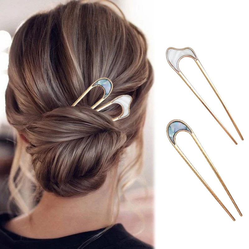 Щипцы для завивки волос насадки девочек металлические раковины шпильки заколка