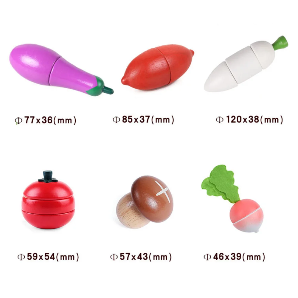 Деревянные классические игрушки для детей кухни магнитные фрукты и овощи