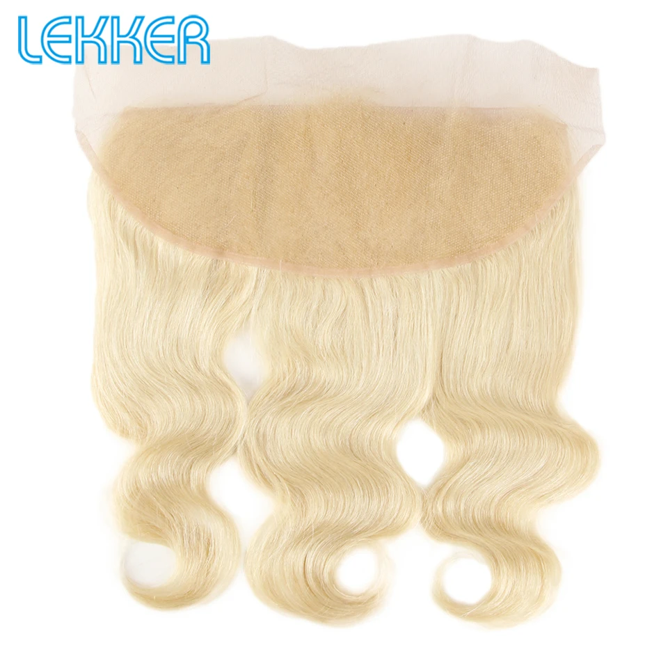 Lekker волнистые волосы для тела человеческие фронтальные 130% плотность натуральный