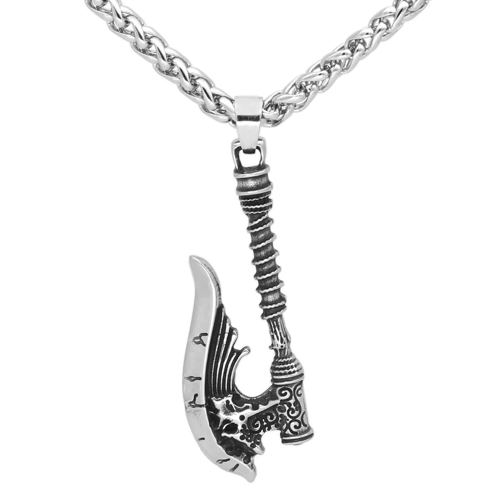 Мужское скандинавский Викинг ожерелье из нержавеющей стали с топором талисман |