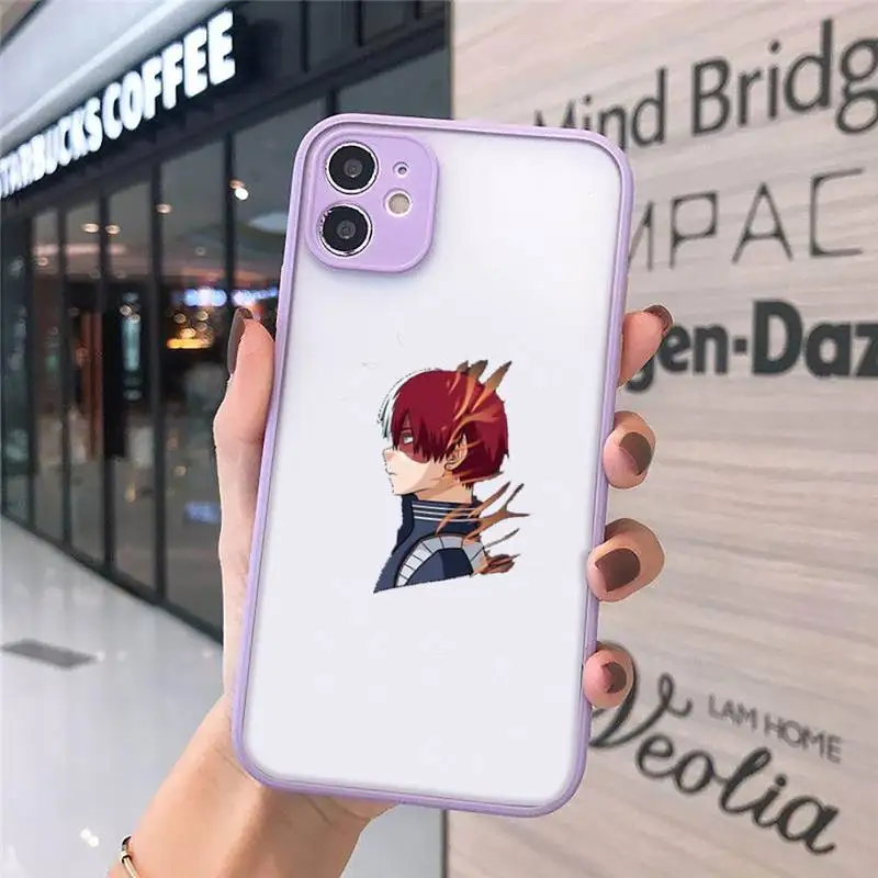 

cool cartoon Shoto Todorok Phone Case Matte Transparent for iPhone 7 8 11 12 s mini pro X XS XR MAX Plus cover funda
