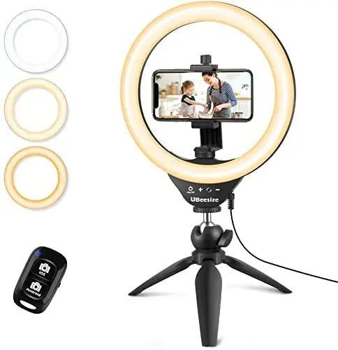 

GEQI 10 inch 26cm RGB Ring Fill Light TIK Tok Anchor Beauty Makeup Live Desktop Mobile Phone Video Fill Light.