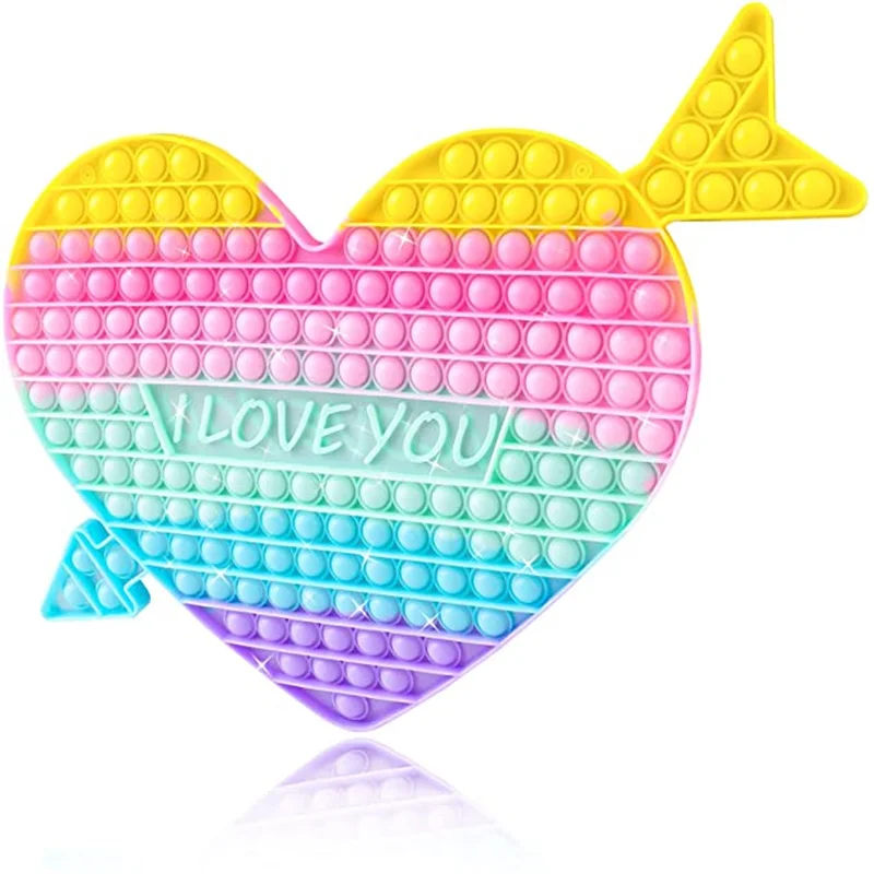 

Jumbo Heart Pop Fidget Toys Cupid's Sword Giant Large Huge Push Pop Bubble Mega Popper Sensory Popping Popet Toy Valentine's Day