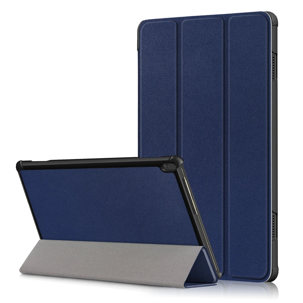 Тонкий чехол для lenovo Tab M10 TB-X605F TB-X505F планшет Магнитный чехол с откидной крышкой держателем для lenovo Tab M10 10," планшетный ПК чехол - Цвет: Синий