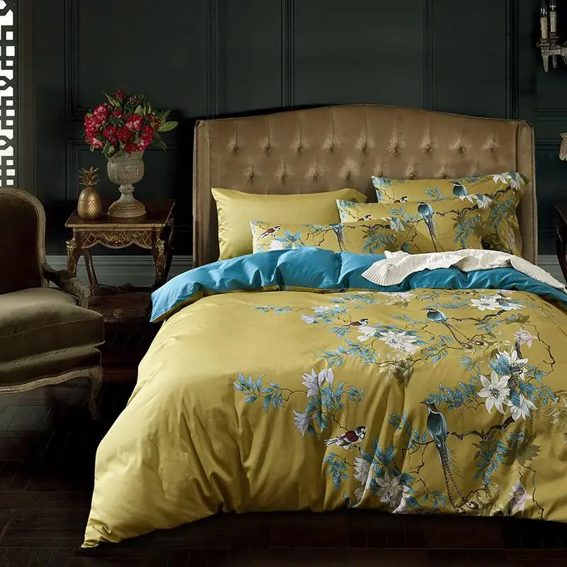 Роскошный комплект постельного белья 100S из сатина египетского хлопка с