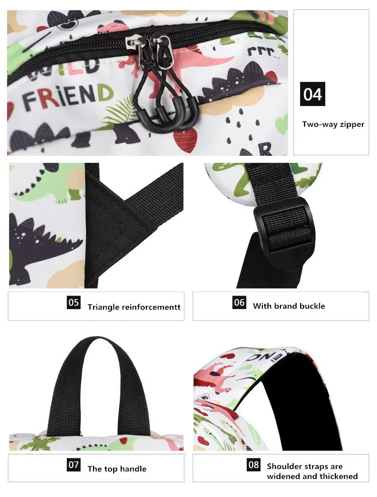 Милый рюкзак с принтом динозавра для подростков дорожный ноутбука школьный