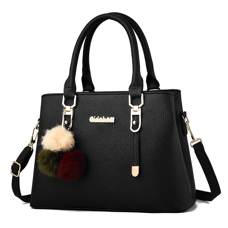 

Women's bags 2021 European and American new fashion large-capacity ladies handbags foreign trade hair ball shoulder messenger