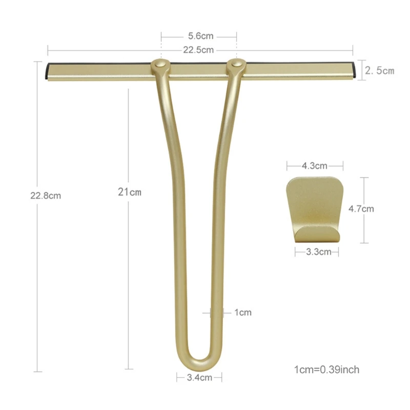 Алюминиевый скребок для душа стекла очиститель с крючком держатель ванной кухни