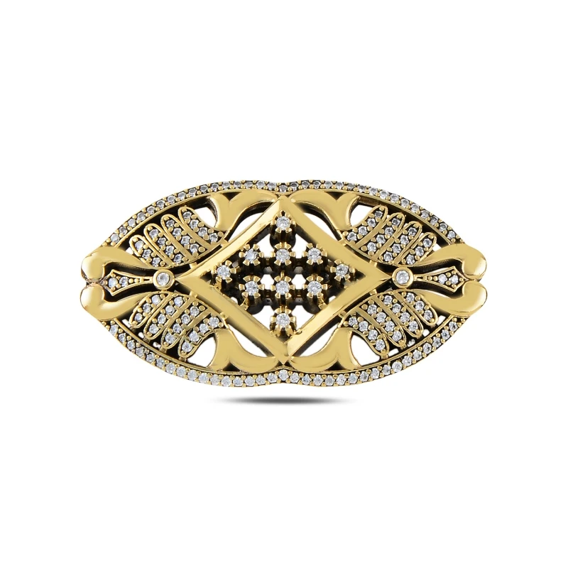 

Серебряная циркониевая брошь Silverlina