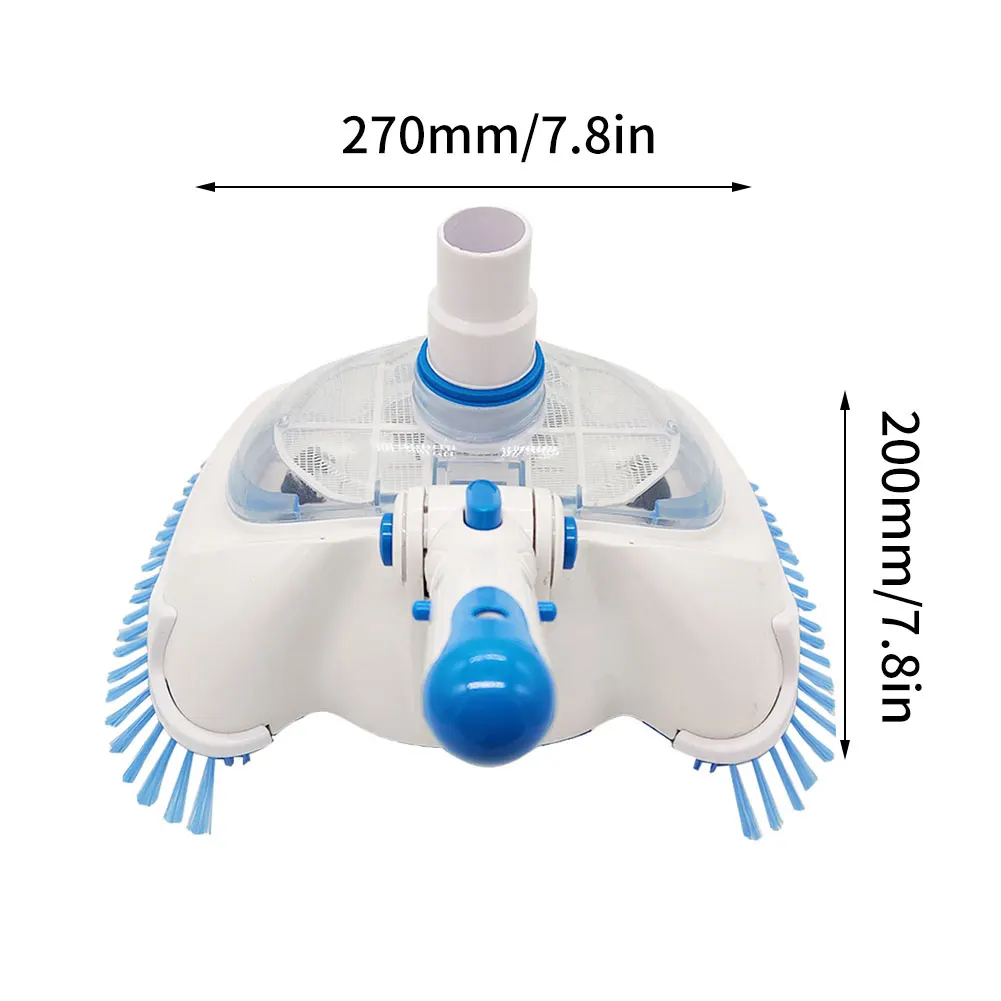 

Pool Vacuum Head Swimming Pool Suction Head Spa Vacuum Head Pool Cleaning Brush Removable Transparent For Removes Debris