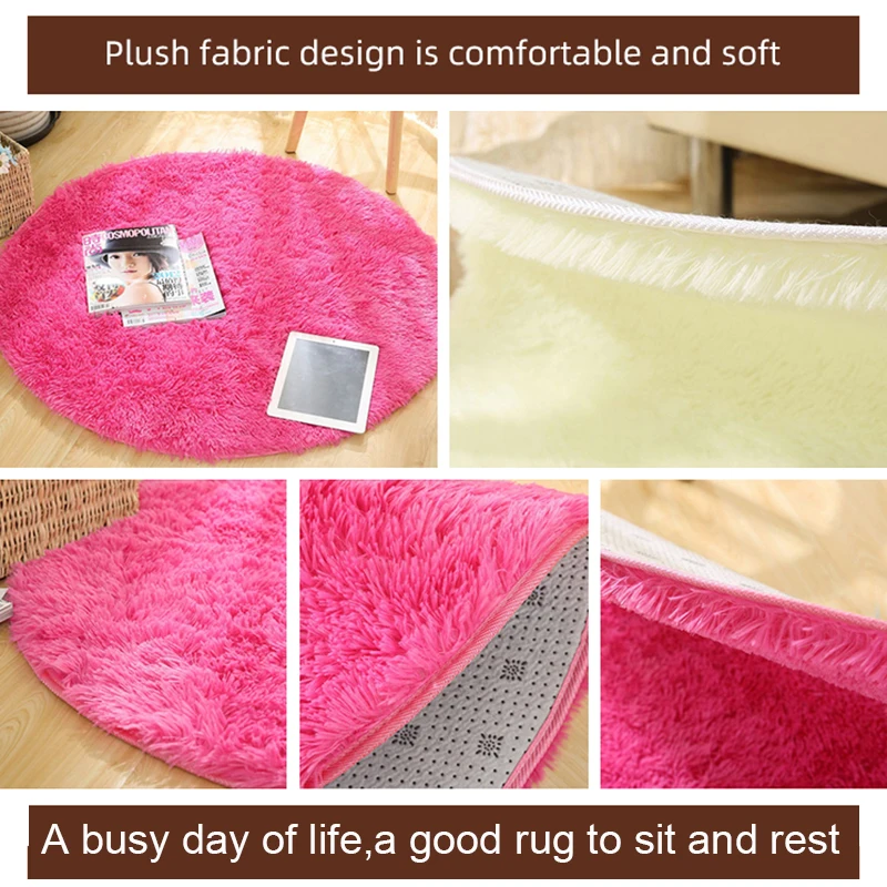 bubble kiss fluffy round carpets for living room long plush rugs bedroom kids room decor area rugs bedside shaggy floor mats free global shipping