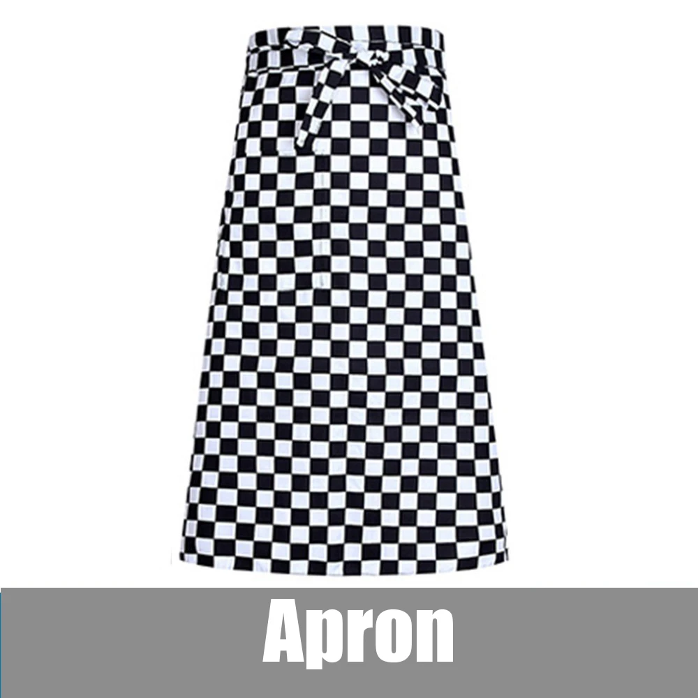 Apron 9 Длинный рукав шеф униформа для мужчин и женщин кухня поварской китель отель кафе Парикмахерская барбекю Рабочий костюм свободный шарф подарок - Цвет: Apron 9
