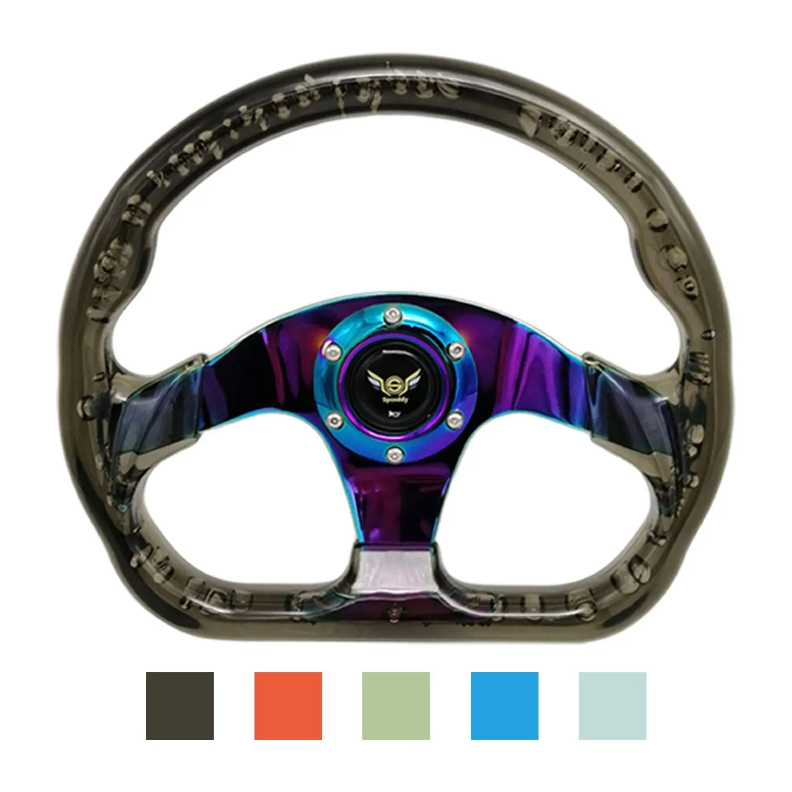 

Universal D Shaped 13 inch Racing Steering Wheel for Race Car Modification Drifting Steering Wheel Parts Accessories