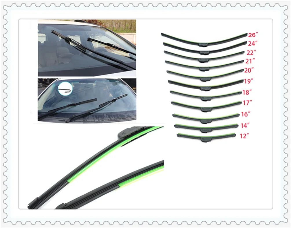 Универсальный автомобиль u образный мягкий Бескаркасный авто стеклоочиститель