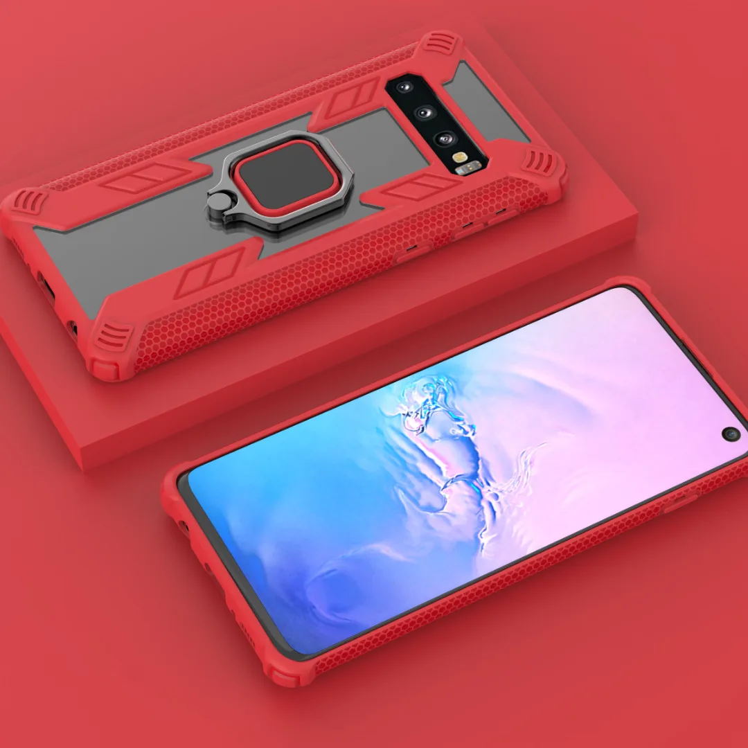 KEYSION Shockproof Armor Case For Samsung Galaxy A50 A30 A20 A10 M20 Stand Car Ring Phone Cover for S10 S10e A9 A7 2018 | Мобильные