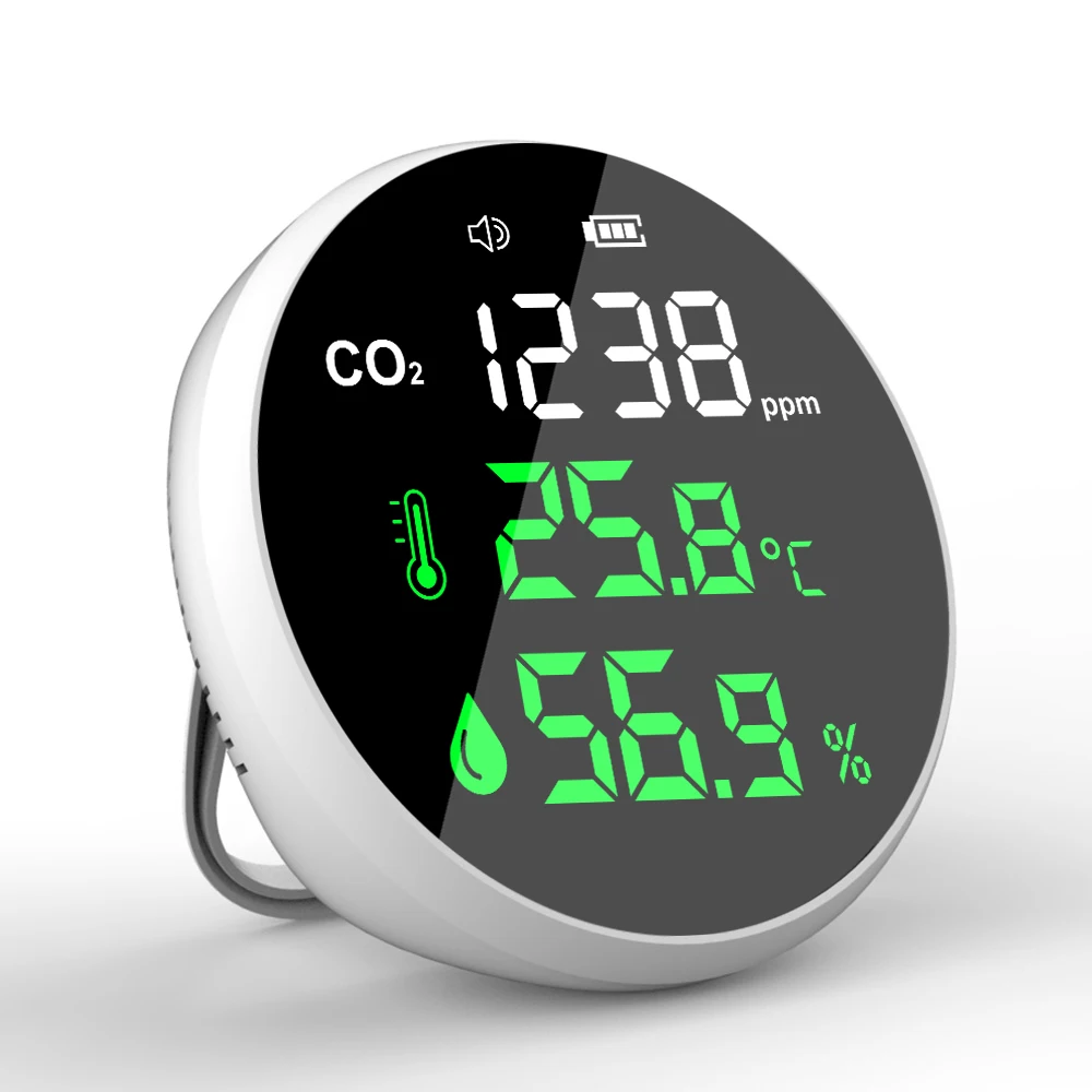 Детектор качества воздуха 400 ~ 5000 PPM монитор определения CO2 измеритель температуры