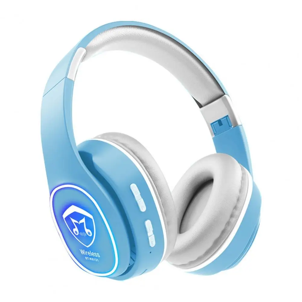

Bluetooth 5.0 LED Light Card Insert Wireless Stereo Headphone Headset Earphone Gift for Boyfriend