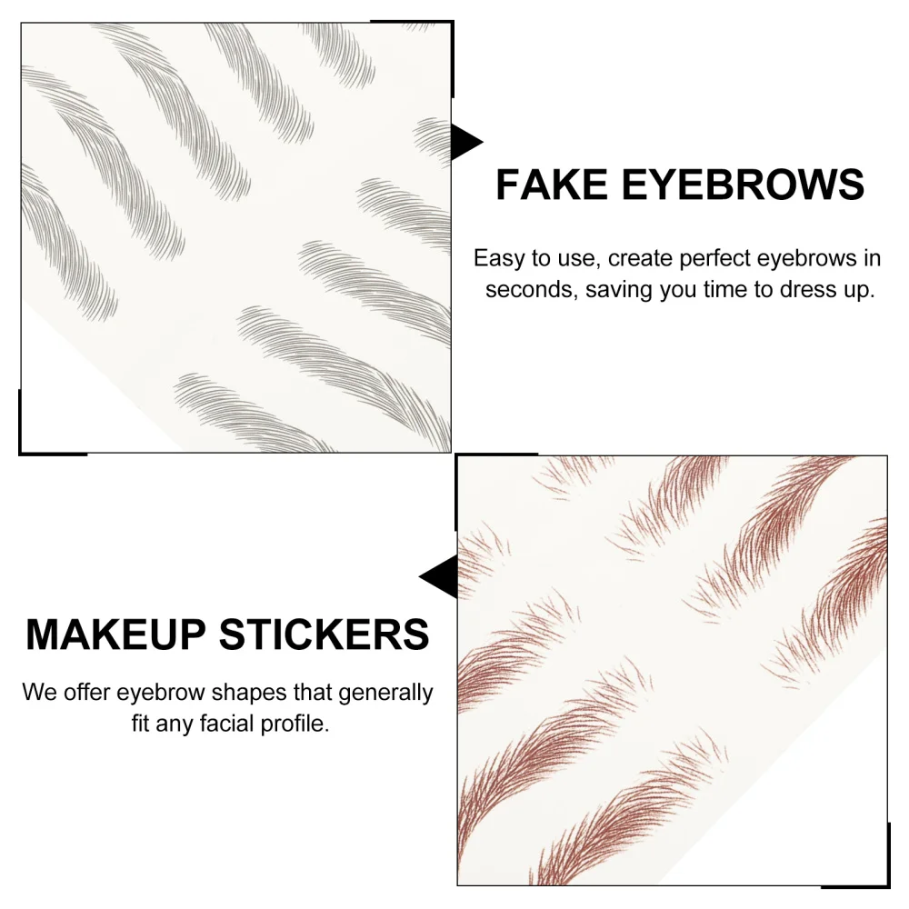

8 Sheets Stickers Waterproof Eyebrows Stickers Beauty Stickers