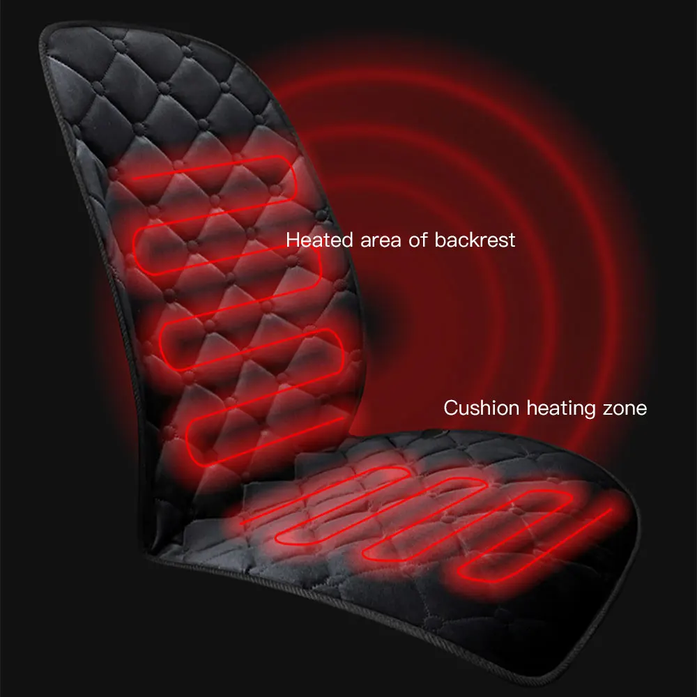 Автомобильный чехол для сиденья с подогревом 12 В подушка зимний плюшевый
