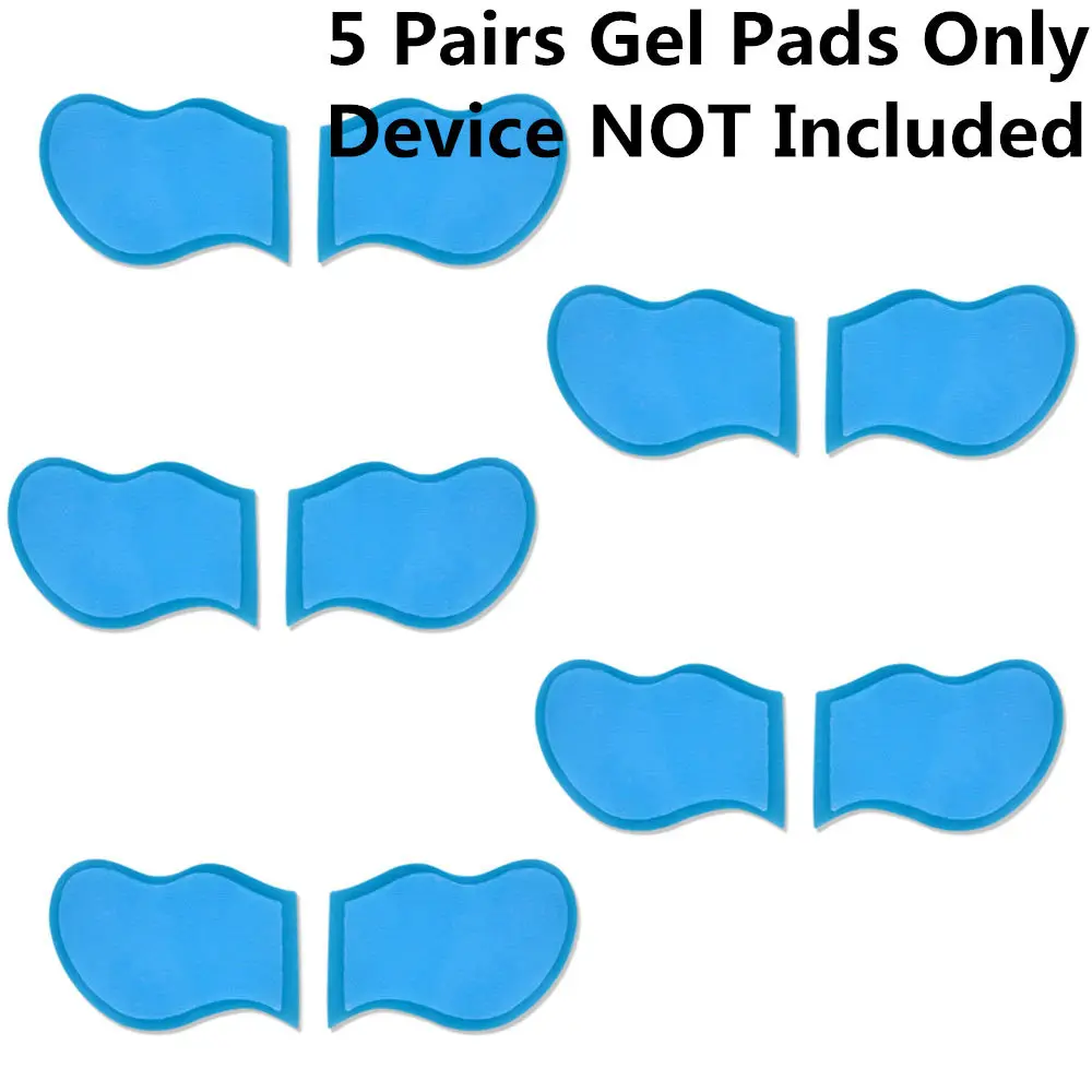 Only Gel Pad 5 Pair EMS Приспособление для подтяжки лица, стимулятор мышц лица, тренажер для коррекции V-зоны лица, массажер EMS для лица с гелевыми подушками, лифтинг-инструмент для кожи - Цвет: Only Gel Pad 5 Pair