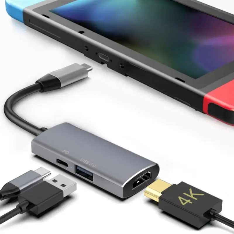 

Док-станция 3 в 1 с USB Type-C 3,1 на HDMI для Macbook/Pro/Chromebook