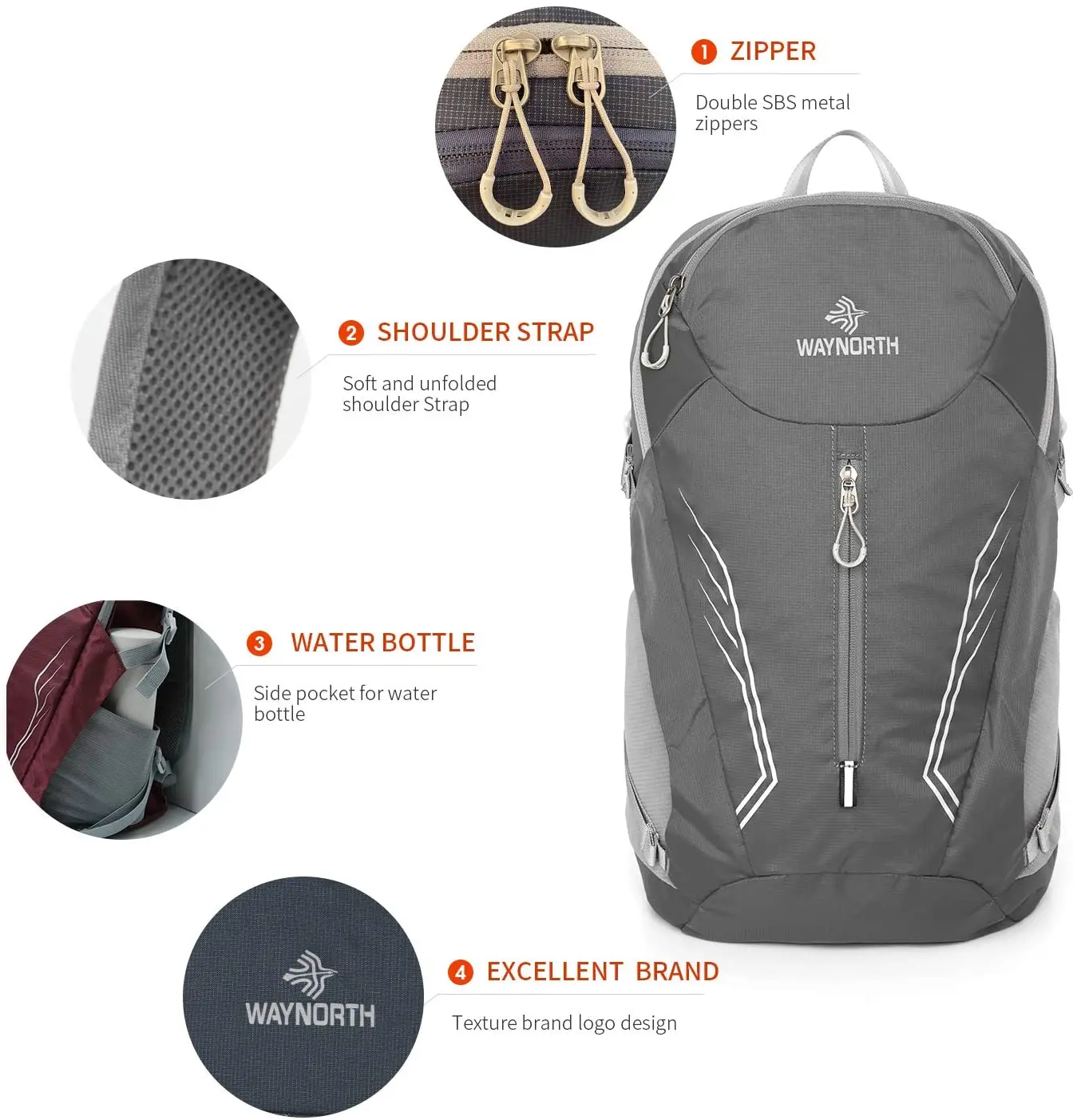 Waynorth походный спортивный и удобный рюкзак 30 л складная дорожная сумка легкая