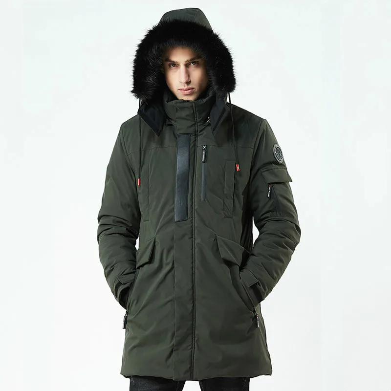 Новинка 2019 Зимняя Повседневная Длинная стильная куртка с капюшоном погоном