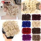 Шиньон AOSI из синтетических волос, большой шиньон с двумя заколками-гребнями, зажим для хвоста, шиньон для наращивания волос для женщин