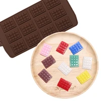1pcs chocolate mold 12 even mini silicone non stick mold diy jelly candy bar waffle cake decoration kitchen baking tool supplies