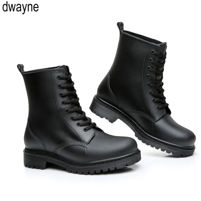 Мужские Нескользящие водонепроницаемые ботинки короткие резиновые сапоги