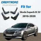 Литые Автомобильные Брызговики для Skoda Superb III 3 в 2016-2020 2017, брызговики, брызговики, грязеотталкивающая Передняя и задняя отделка