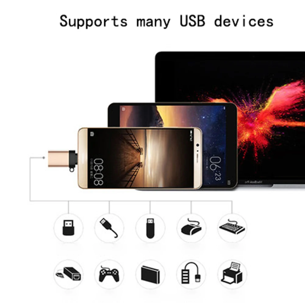 Адаптер USB C на 3 0 адаптер Type OTG кабель для Macbook pro Air Samsung S10 S9 S8 Huawei P30 USBC кабель|Кабели