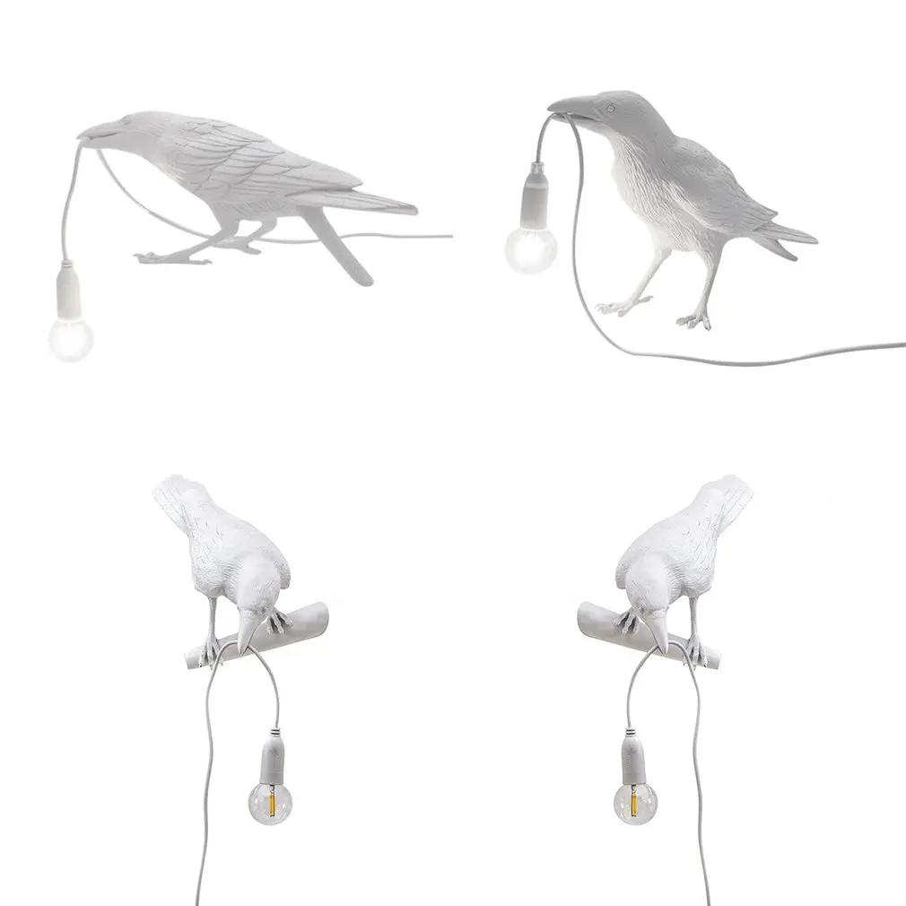 

Modern Nordic Resin Bird Table Lamp Italian Bird Lamp Crow Desk Lamp Free Shipping For Living Room Bedroom Dining Room Light