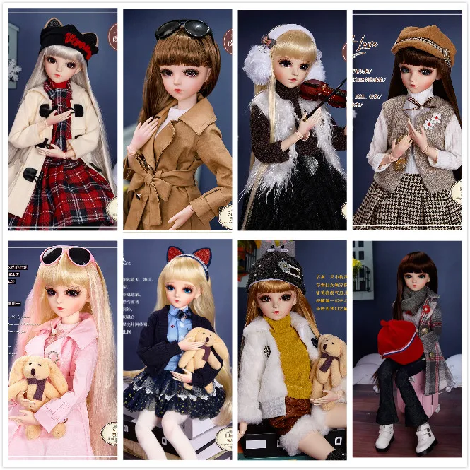 60 см кукла Kilig пластиковые куклы BJD Doris 18 суставов Подвижная для девочек|Куклы| |
