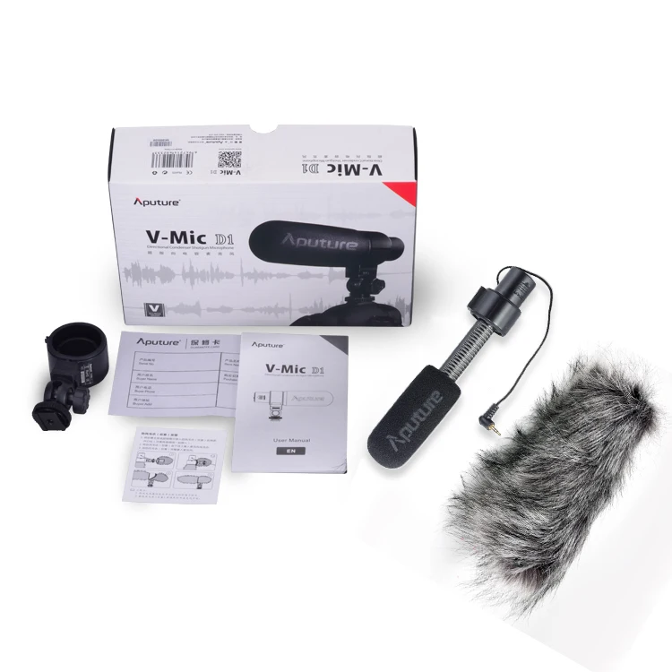

Aputure V-Mic D1 Microphone Directional Condenser Shotgun Microphone for Canon Nikon Sony DSLR Cameras Video Interview Mic