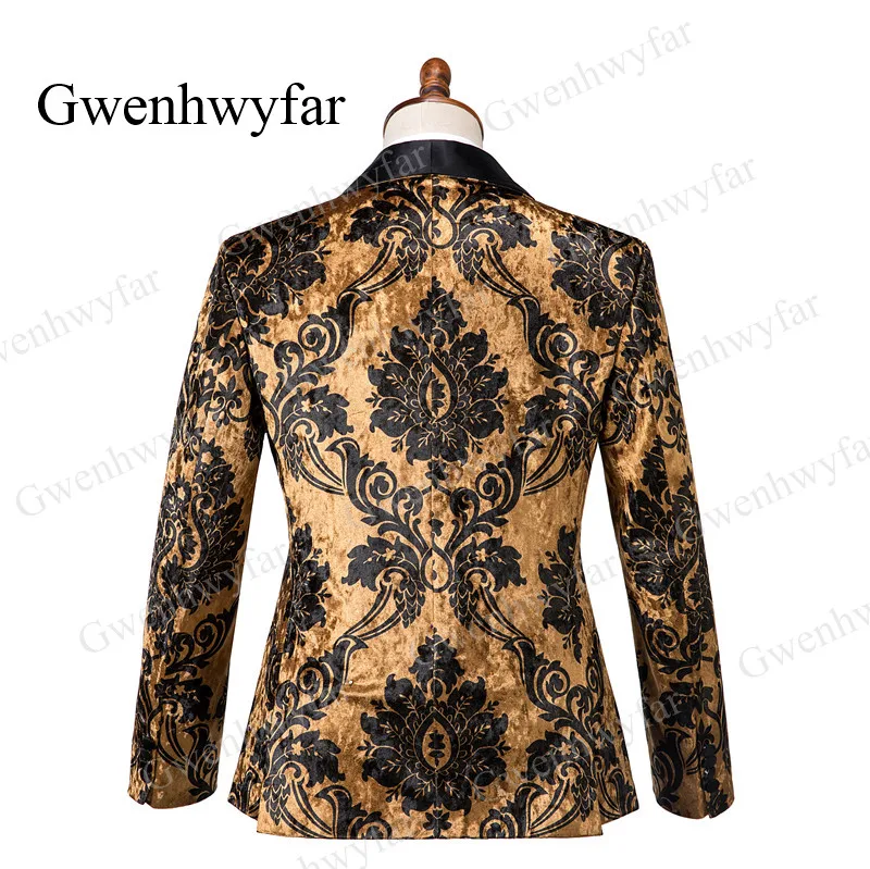 Gwenhwyfar 2019 мужские свадебные костюмы для выпускного вечера с черными цветами и